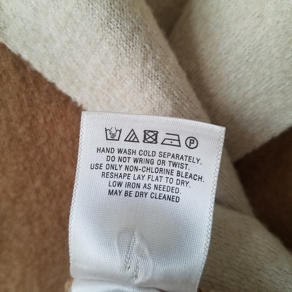 Anthropologie HWR Monogram Wool Blend Camel Double Breasted  Coat  Small - Picture 14 of 14